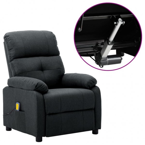 Sillón de masaje eléctrico tela gris oscuro D