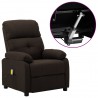 Sillón de masaje eléctrico tela marrón oscuro 1