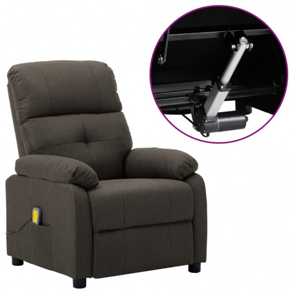 Sillón de masaje eléctrico tela gris taupé D