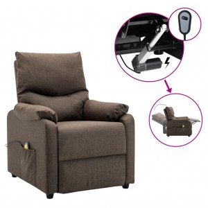 Sillón de masaje eléctrico tela marrón H