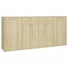 Aparador de madera de ingeniería roble Sonoma 160x36x75 cm 2