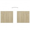Aparador de madera de ingeniería roble Sonoma 160x36x75 cm 5