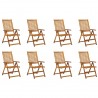 Cadeiras de jardim dobráveis 8 pcs madeira de acácia maciça 1
