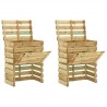 Caixa de compostagem ripada 2 pcs 80x50x100cm pinho impregnado 1