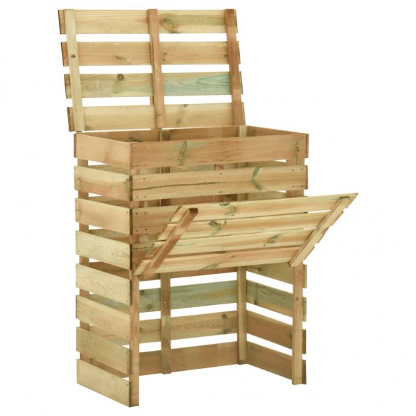 Compostadores de láminas 2 uds madera de pino 80x50x100 cm M 2