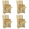 Caixa de compostagem ripada 4 pcs 80x50x100cm pinho impregnado 1