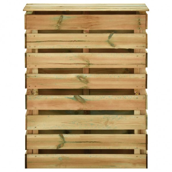 Compostadores de láminas 4 uds madera de pino 80x50x100 cm M 4