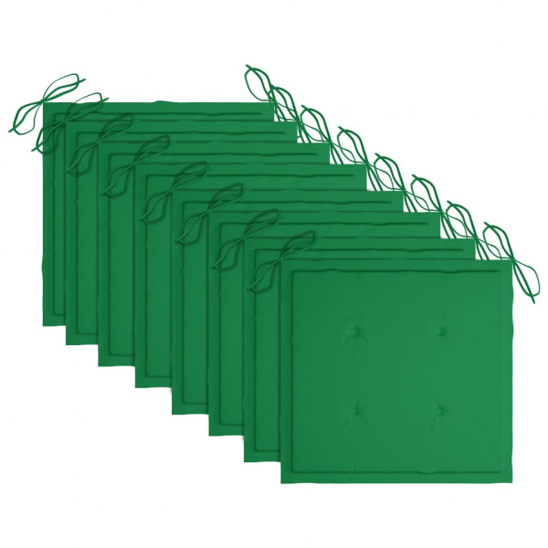 Cadeiras de jardim c/ almofadões 8 pcs acácia maciça cinzento M 5