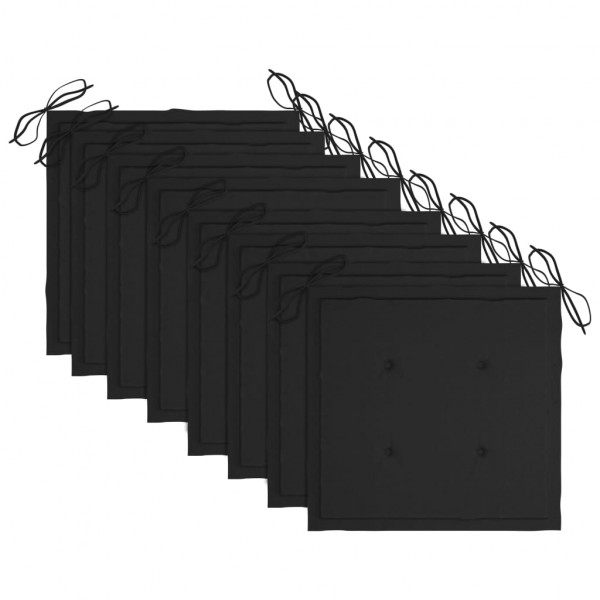 Cadeiras de jardim c/ almofadões 8 pcs acácia maciça cinzento M 5