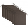 Cadeiras de jardim c/ almofadões 8 pcs acácia maciça cinzento 5