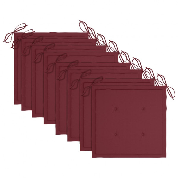 Cadeiras de jardim c/ almofadões 8 pcs acácia maciça cinzento M 5