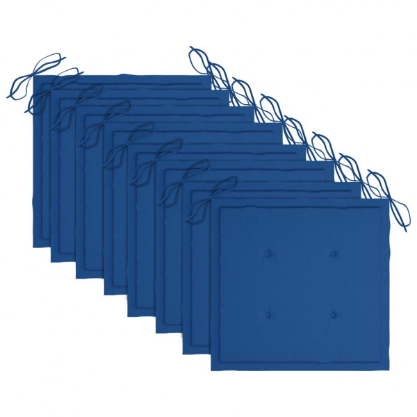 Sillas de jardín con cojines 8 uds madera maciza de acacia gris M 5