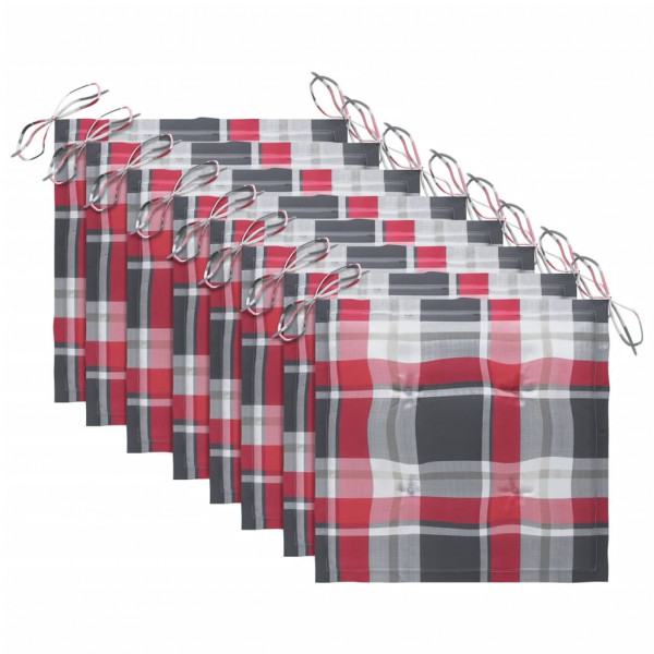 Sillas de jardín con cojines 8 uds madera maciza de acacia gris M 5