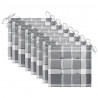 Cadeiras de jardim c/ almofadões 8 pcs acácia maciça cinzento 5