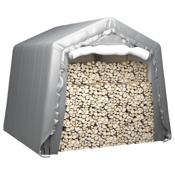 Carpa de almacenamiento acero gris 240x240 cm M 2