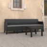 Set de muebles jardín 2 piezas cojines PP ratán gris antracita 1