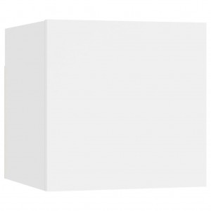 Mesita de noche madera de ingeniería blanca 30.5x30x30 cm H