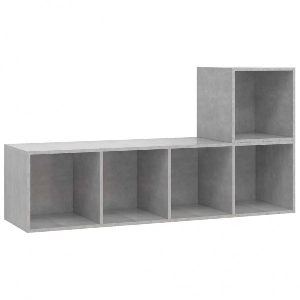 Set de muebles de salón 2 pzas madera ingeniería gris hormigón M 2