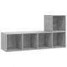 Set de muebles de salón 2 pzas madera ingeniería gris hormigón 2