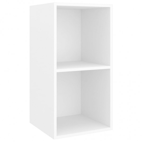 Muebles de pared para TV 2 uds madera contrachapada blanco M 4