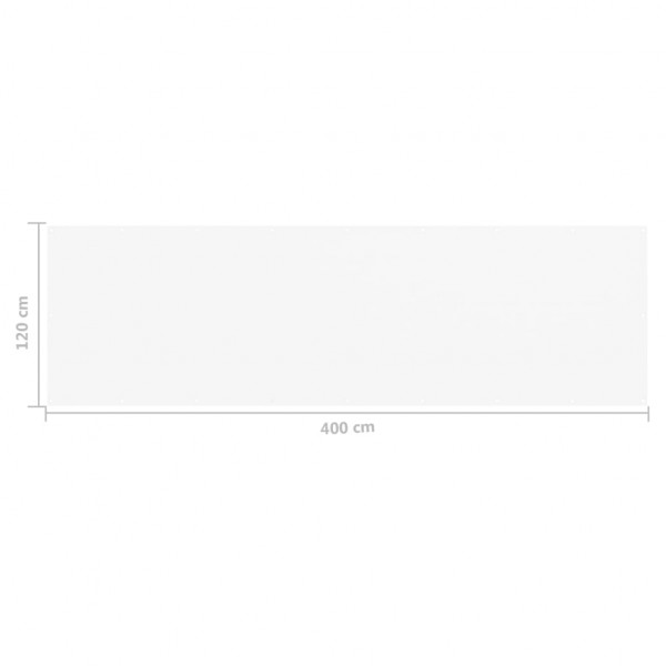 Tela de varanda 120x400 cm PEAD branco M 5