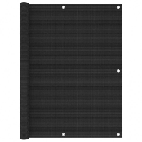 Toldo para balcón HDPE negro 120x600 cm D