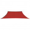 Toldo de vela HDPE rojo 160 g/m² 4/5x3 m 3
