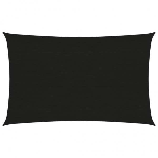 Toldo de vela HDPE negro 160 g/m² 2x4 m D