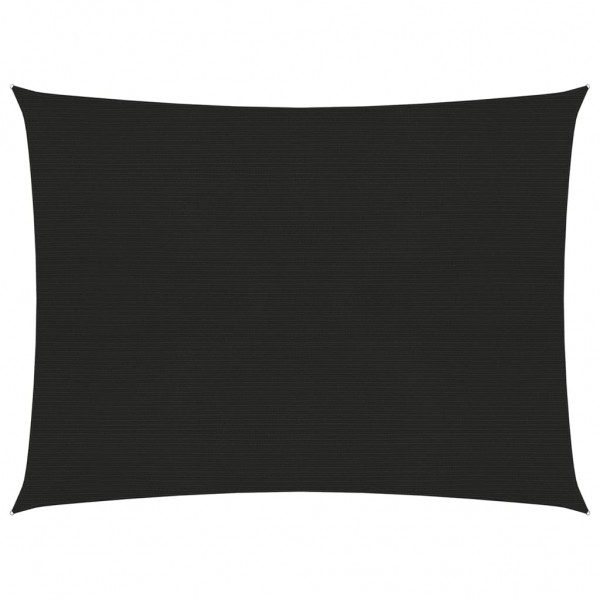 Toldo de vela negro HDPE 160 g/m² 3x4 m D