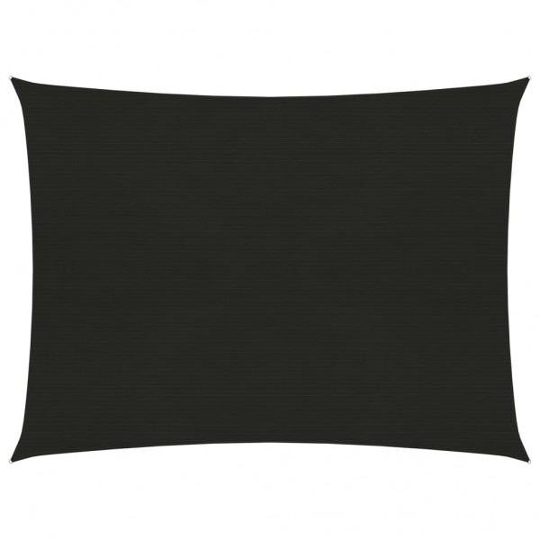 Toldo de vela negro HDPE 160 g/m² 3.5x4.5 m D