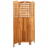 Biombo de 3 paneles madera maciza de acacia 121x2x170 cm 3