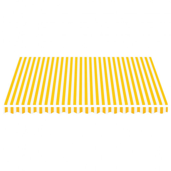 Tecido de substituição para toldo 4x3.5 m amarelo e branco M 3