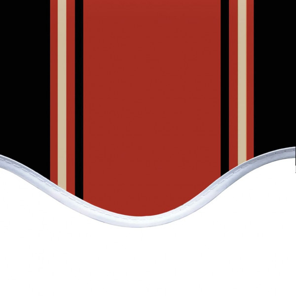 Tecido de substituição para toldo 6x3.5 m laranja e castanho M 5