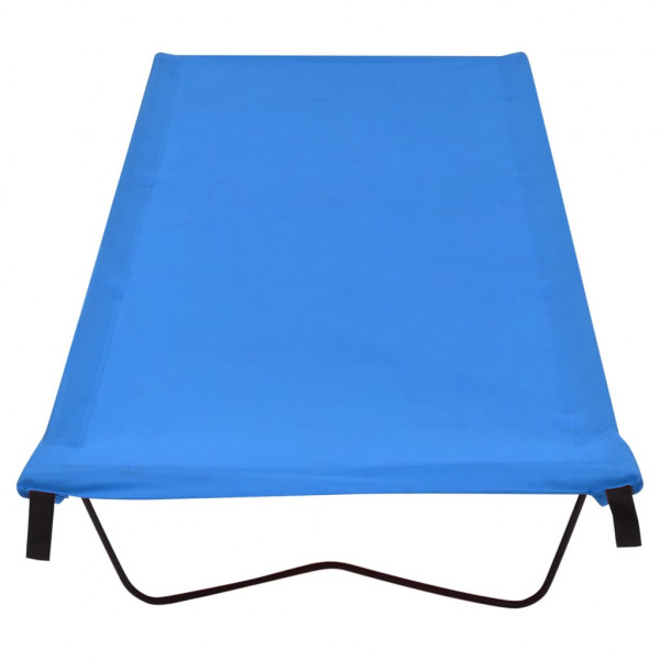 Cama de campismo 180x60x19 cm tecido oxford e aço azul M 2