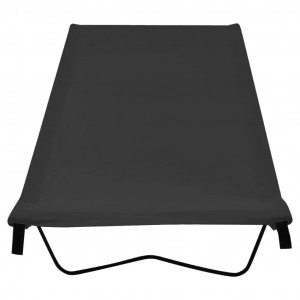 Cama de campismo 180x60x19 cm tecido oxford e aço preto H