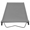 Cama de camping tela Oxford y acero gris 180x60x19 cm 2