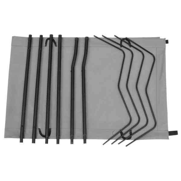 Cama de campismo 180x60x19 cm tecido oxford e aço cinzento M 3
