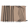 Cama de camping tela Oxford y acero taupé 180x60x19 cm 3