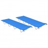Camas de camping 2 uds tela Oxford y acero azul 180x60x19 cm 1