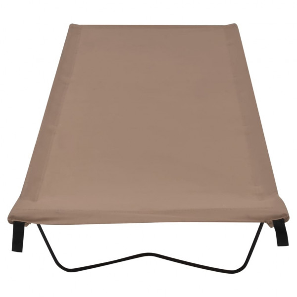 Camas de camping 2 uds tela Oxford y acero taupé 180x60x19 cm M 3