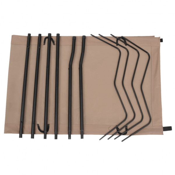 Camas campismo 2 pcs 180x60x19cm tecido oxford/aço cinza-acast. M 4