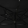 Sombrilla de 3 niveles con poste de aluminio negra 2.5x2.5 m 2