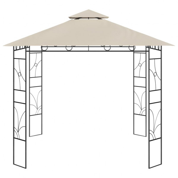 Gazebo 3x3x2.7 m 160 g/m² cor creme M 3