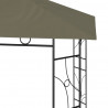 Gazebo 3x3x2.7 m 160 g/m² cinzento-acastanhado 4