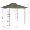 Gazebo 3x3x2.7 m 160 g/m² cinzento-acastanhado 5