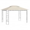 Gazebo 4x3x2.7 m 160 g/m² cor creme 1