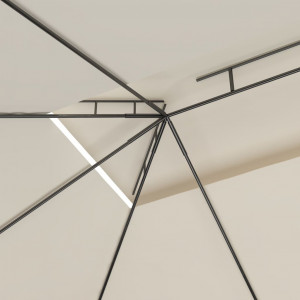 Gazebo 4x3x2.7 m 160 g/m² cor creme H