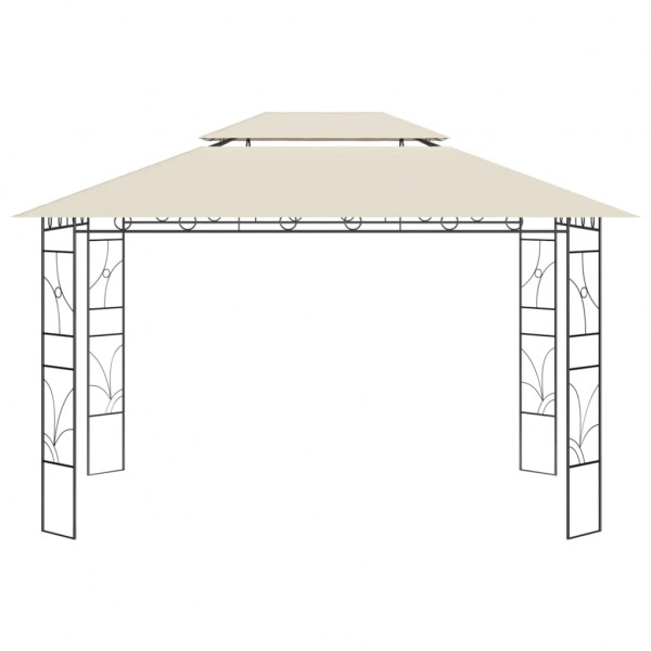 Gazebo 4x3x2.7 m 160 g/m² cor creme M 3