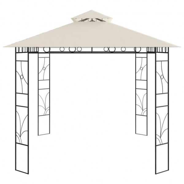 Gazebo 4x3x2.7 m 160 g/m² cor creme M 4