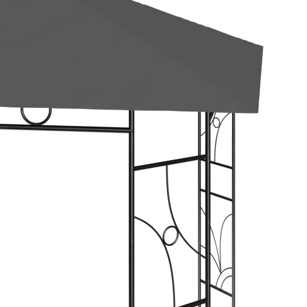 Gazebo 4x3x2.7 m 160 g/m² antracite M 5